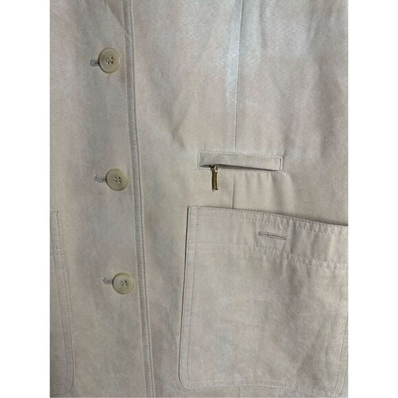 Rare Vintage Citylife Faux Suede Women’s Blazer Lined Button Up Sz L See Notes - Picture 3 of 13